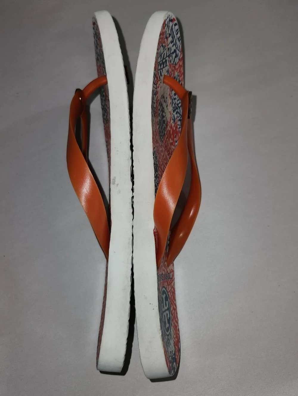 Tory Burch Orange Platform Flip Flops Sz 7